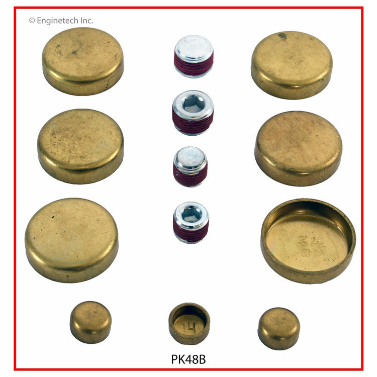Enginetech Brass Engine Expansion Plug Kit PK48B for Isuzu and Jeep Vehicles