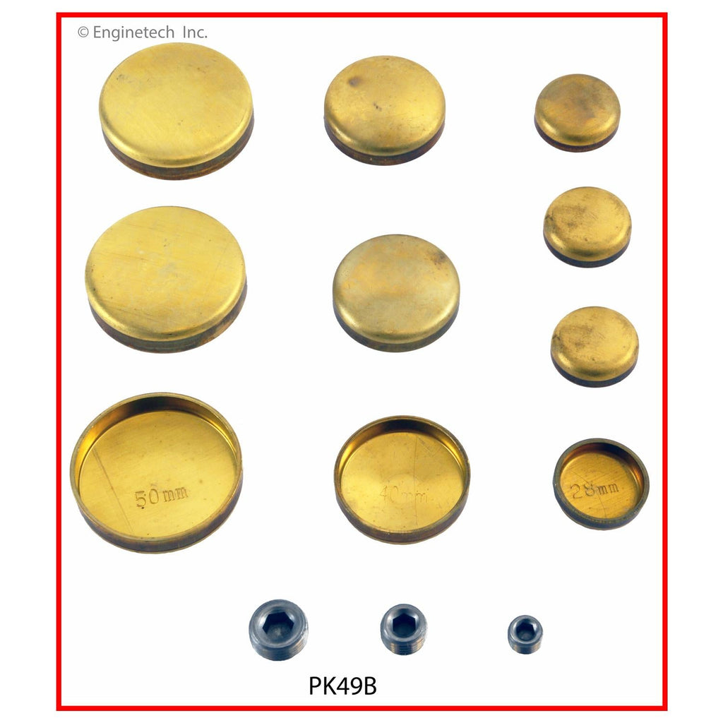Enginetech Brass Engine Expansion Plug Kit PK49B for Chrysler Engines