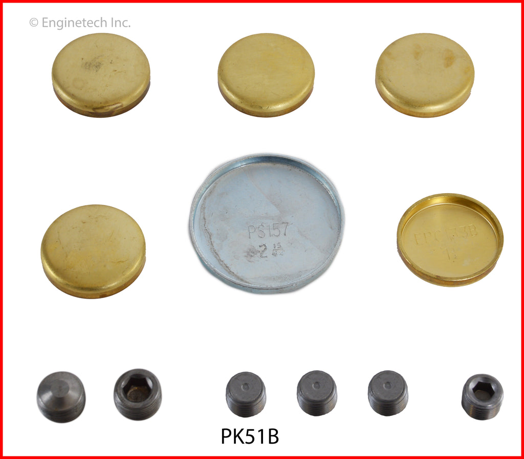 Enginetech PK51B Engine Expansion Plug Kit – Brass for Mazda B3000 and Ford Taurus