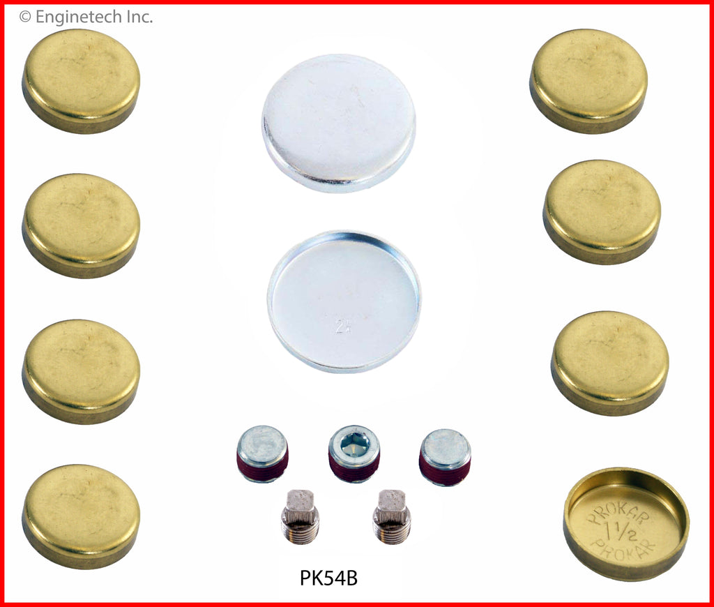 Enginetech PK54B Engine Expansion Plug Kit – Brass for Ford Mustangs and F-100 Models