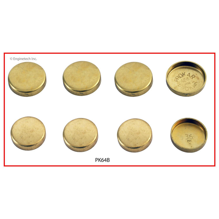 Enginetech Brass Engine Expansion Plug Kit PK64B for 1992-1997 Isuzu, Buick, and Chevrolet Vehicles