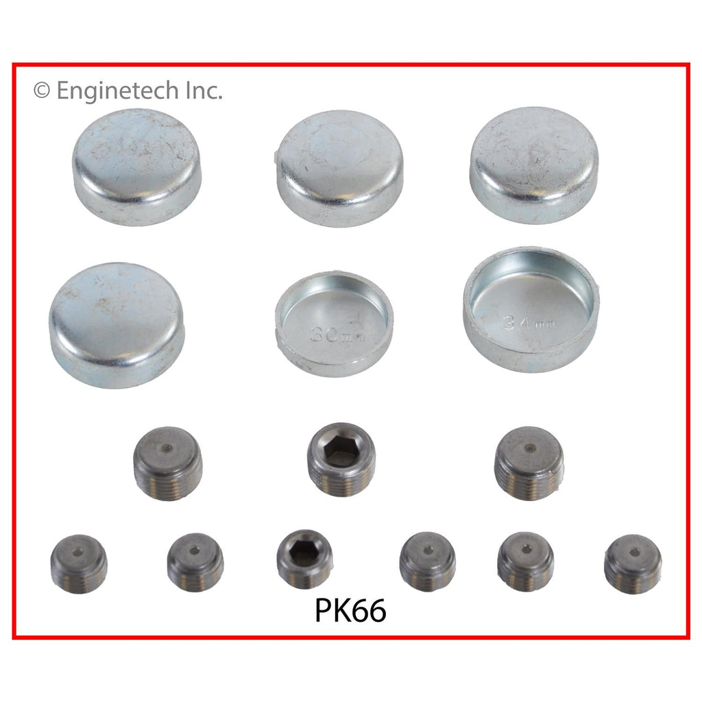 Enginetech PK66 Engine Expansion Plug Kit for Chevy Camaro & Pontiac Firebird