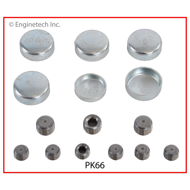 Enginetech PK66 Engine Expansion Plug Kit for Chevy Camaro & Pontiac Firebird