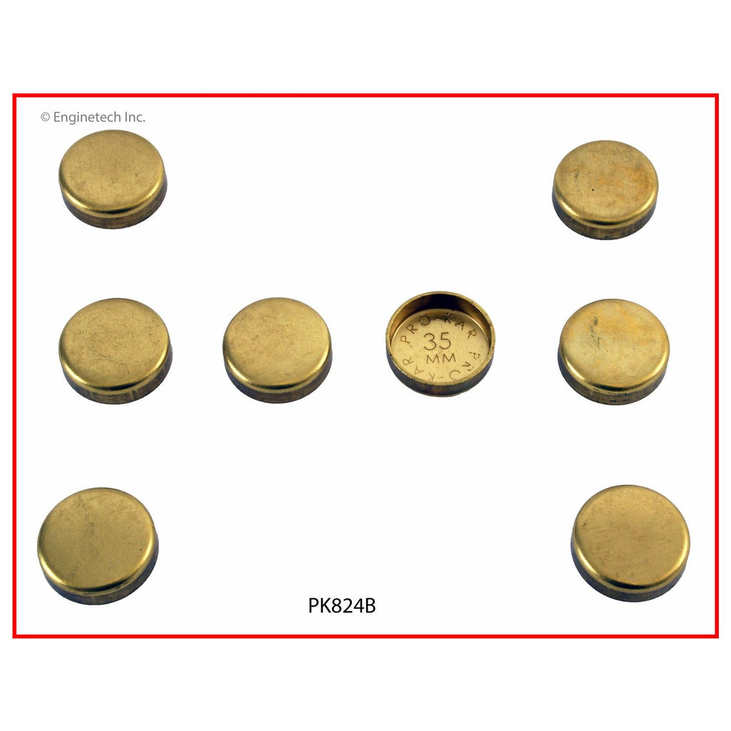 Enginetech Brass Engine Expansion Plug Kit PK824B for Jeep, Ram, Dodge Vehicles