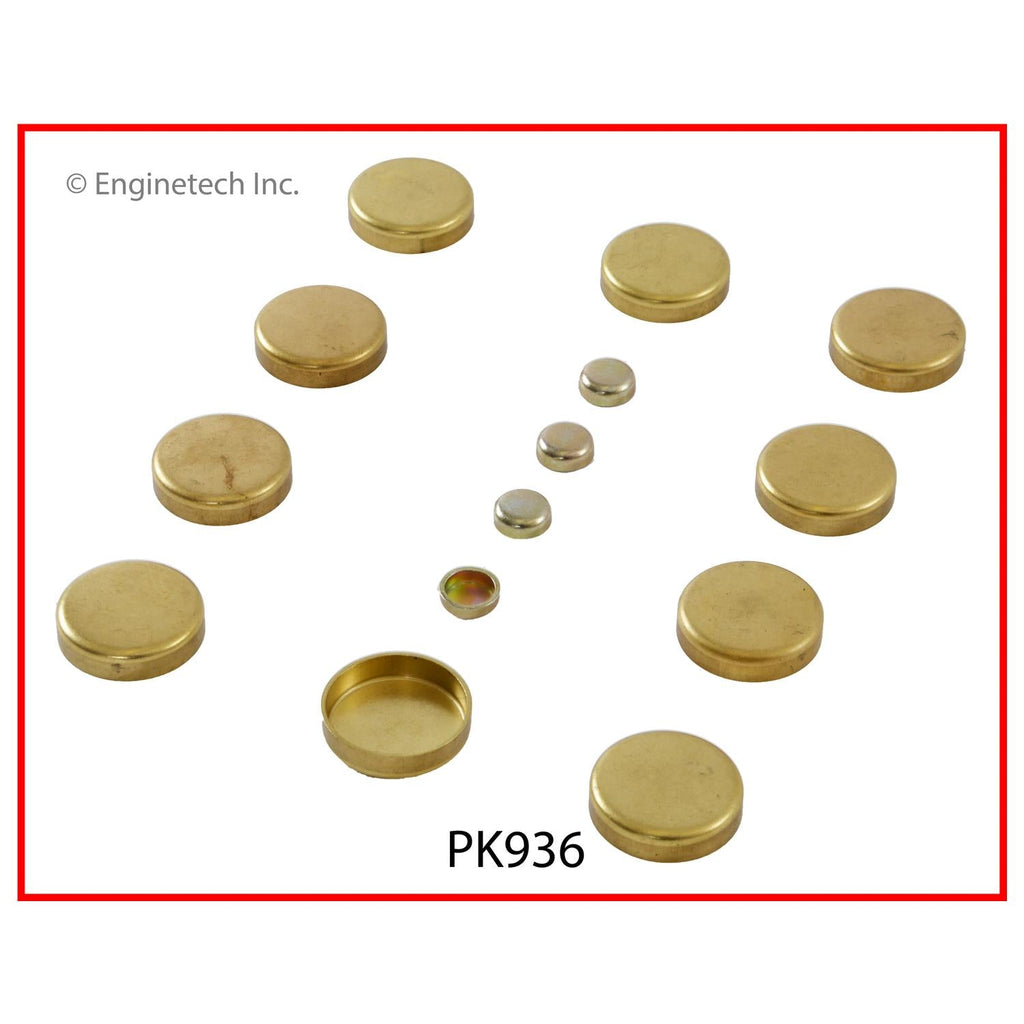 Enginetech PK936B Engine Expansion Plug Kit - Brass and Steel for Ford Trucks and Vans