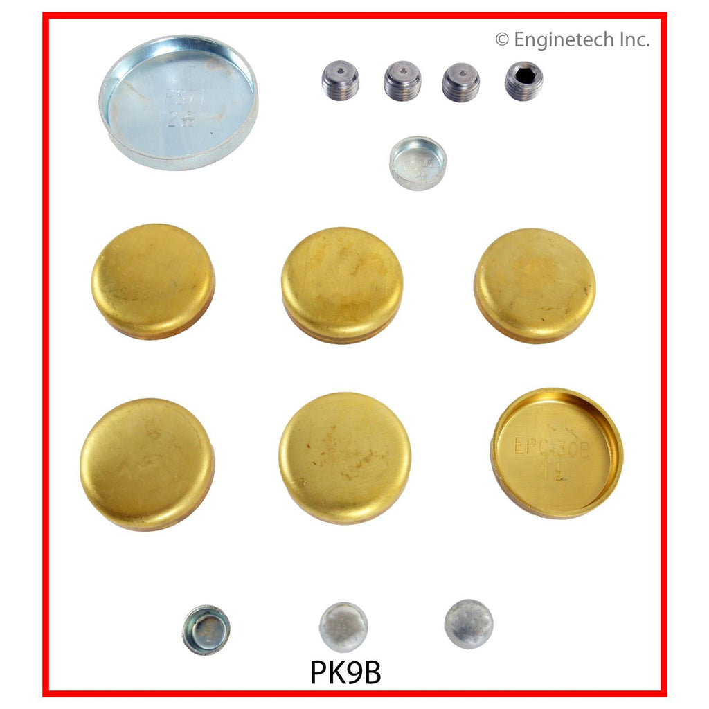 Enginetech PK9B Brass Engine Expansion Plug Kit for Engine Rebuilding