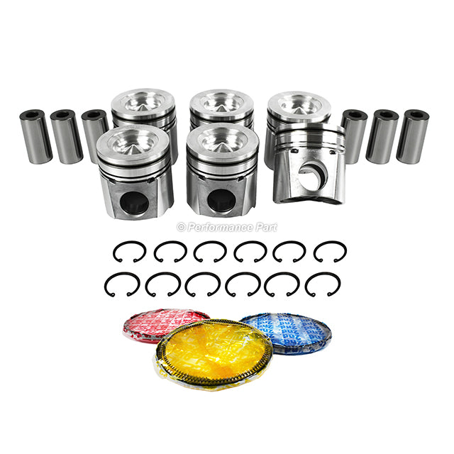 Pistons w/ Rings for 03-04 Dodge Ram 5.9L L6 OHV 24v