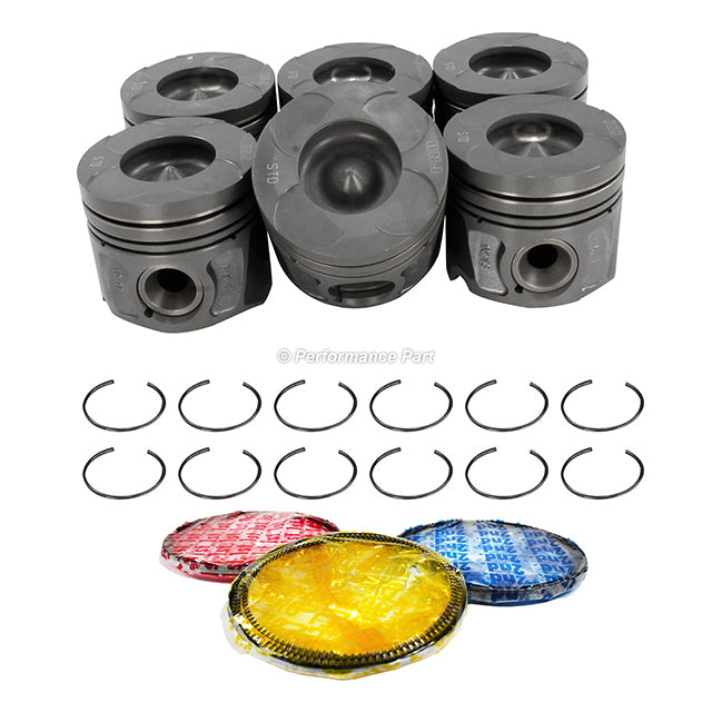 Pistons w/ Rings for 14-19 Jeep 3.0L V6 DOHC 24v