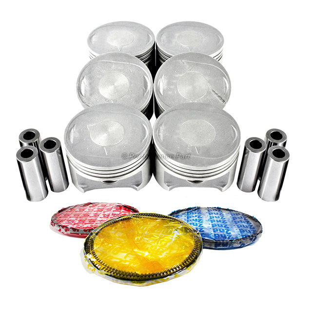 Pistons w/ Rings for 92-96 Mitsubishi 3.0L V6 SOHC 12v