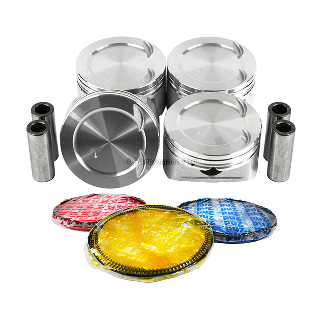 Pistons w/ Rings for 08-17 Mitsubishi 2.4L L4 DOHC 16v
