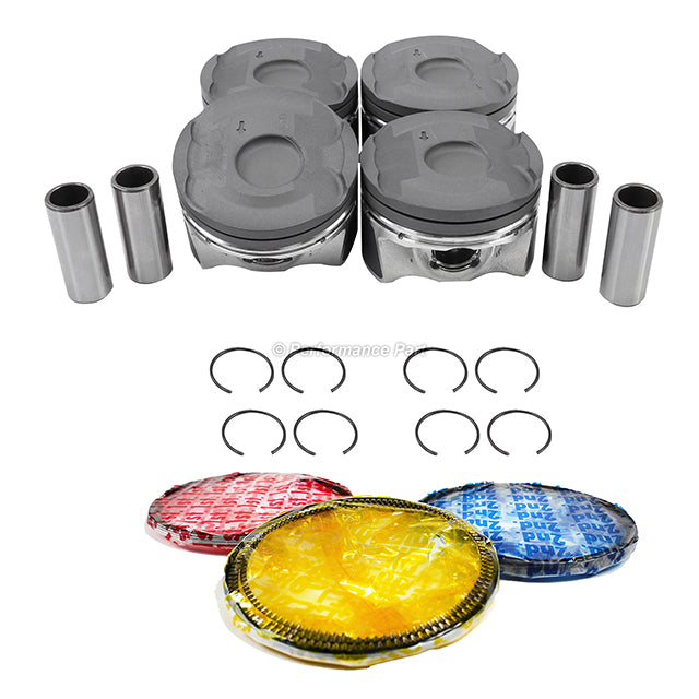 Pistons w/ Rings for 16-18 Buick Encore 1.4L L4 DOHC 16v