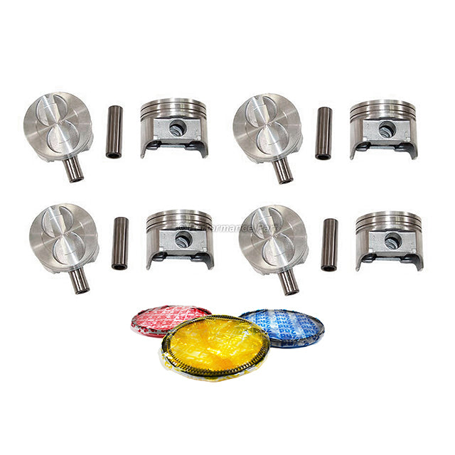 Pistons w/ Rings for 86-96 Ford 5.0L V8 OHV 16v