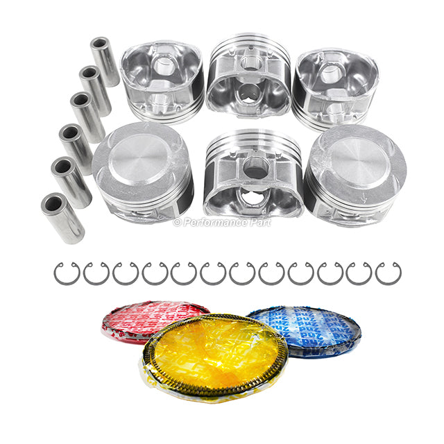 Pistons w/ Rings for 00-01 Mazda MPV 2.5L V6 DOHC 24v