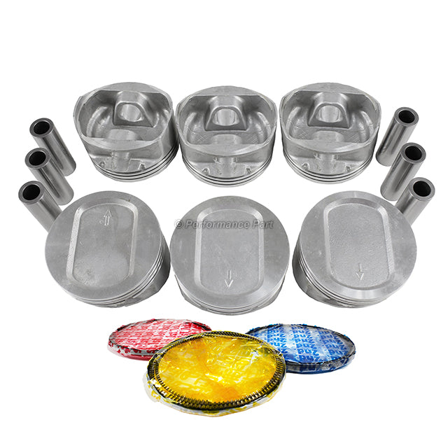 Pistons w/ Rings for 97-08 Ford 4.2L V6 OHV 12v