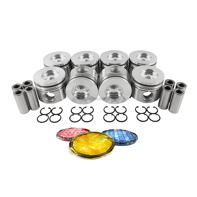 Pistons w/ Rings for 94-03 Ford 7.3L OHV Power-Stroke