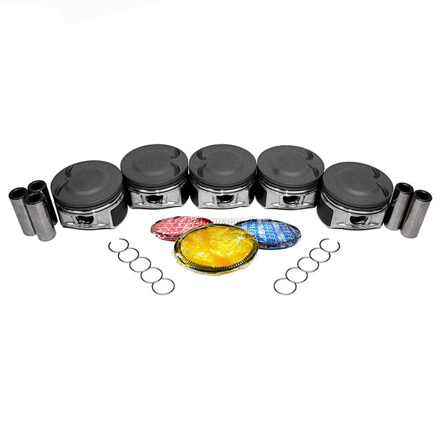 Pistons w/ Rings for 00-10 Volvo C70 2.4L L5 DOHC 20v