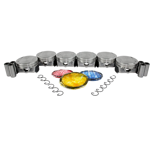 Pistons w/ Rings for 11-17 Ford Edge 3.7L V6 DOHC 24v