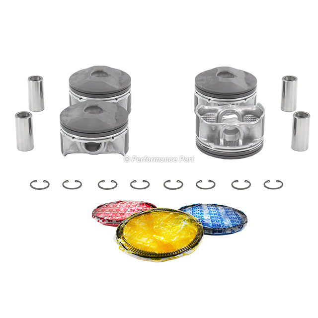 Pistons w/ Rings for 13-16 Mazda 3 2.0L L4 DOHC 16v