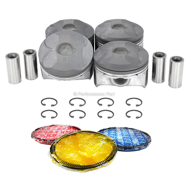 Pistons w/ Rings for 14-15 Mazda 3 2.0L L4 DOHC 16v