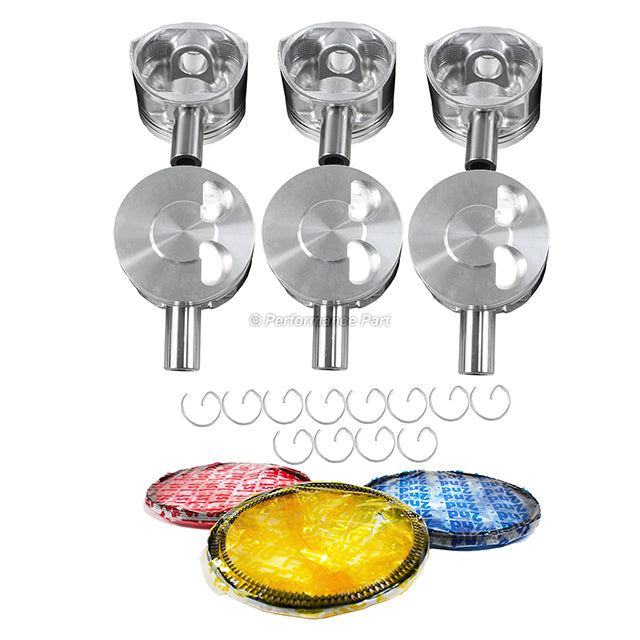 Pistons w/ Rings for 97-02 Mazda 2.3L V6 DOHC 24v