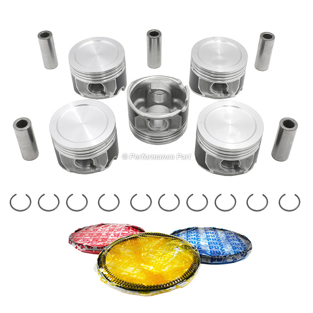 Pistons w/ Rings for 03-13 Volvo 2.4L-2.5L L5 DOHC