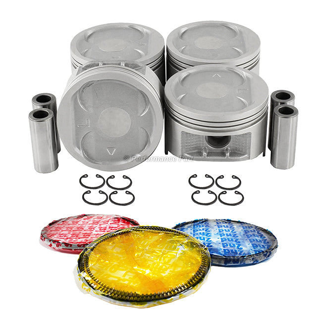 Pistons w/ Rings for 90-96 Subaru 2.2L H4 SOHC 16v