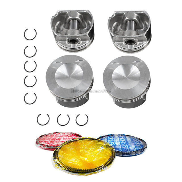 Pistons w/ Rings for 05-09 Audi 2.0L L4 DOHC 16v BPG