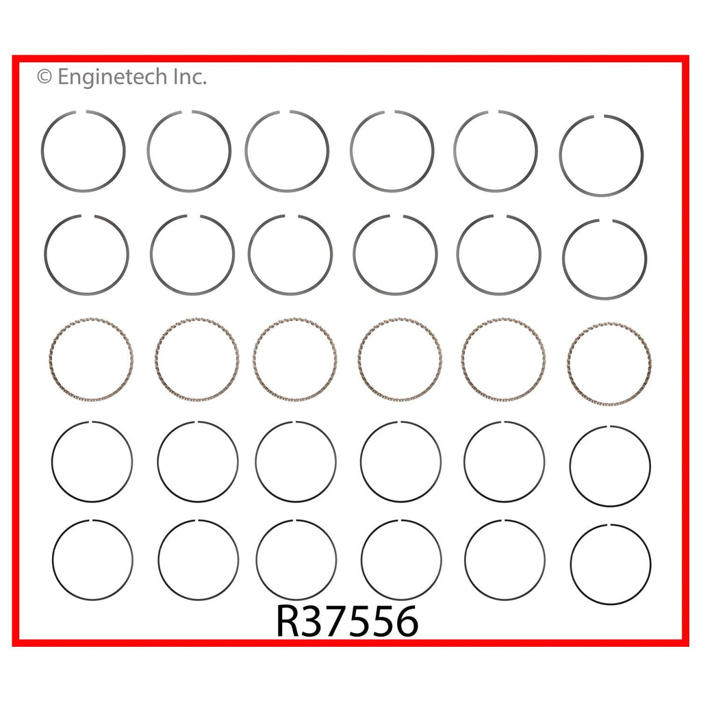 Enginetech R37556-030 Engine Cast Iron Piston Ring Set for Classic American Engines