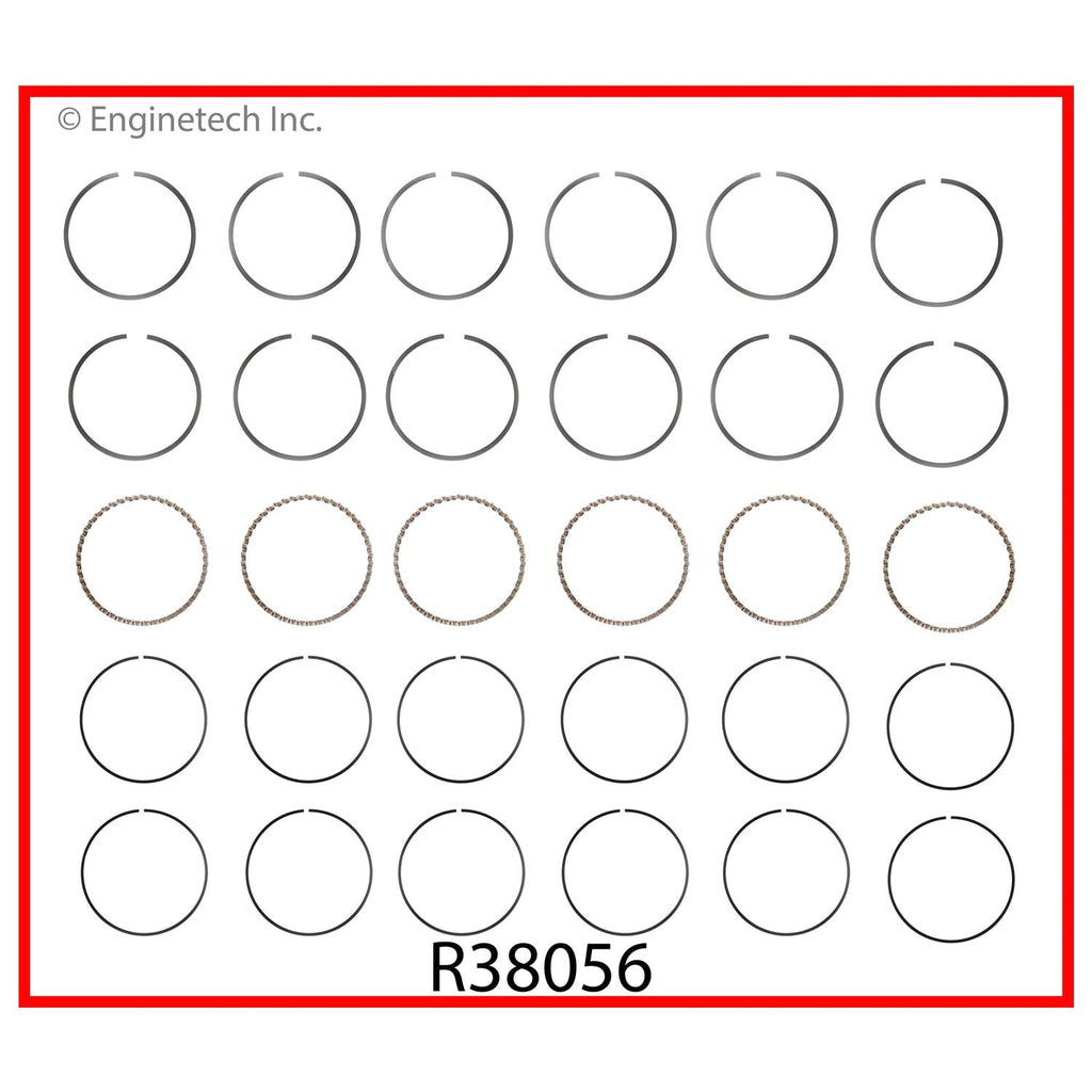 Enginetech R38056-060 Engine Cast Iron Piston Ring Set for Buick Century (1980-1987)