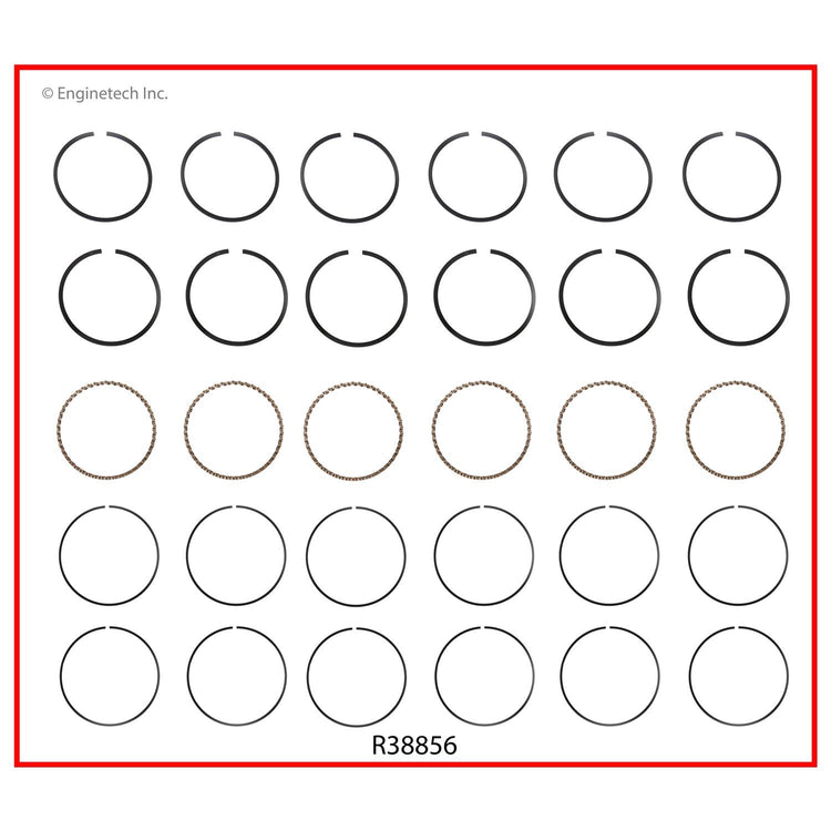 Enginetech R38856-030 Engine Cast Iron Piston Ring Complete Set