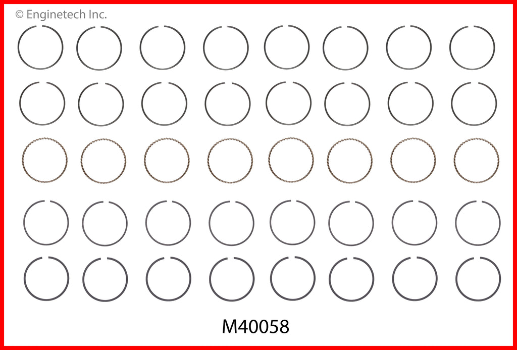 Enginetech RCC350AP-STD Engine Rebuild Kit for GMC and Chevrolet Cars and Trucks