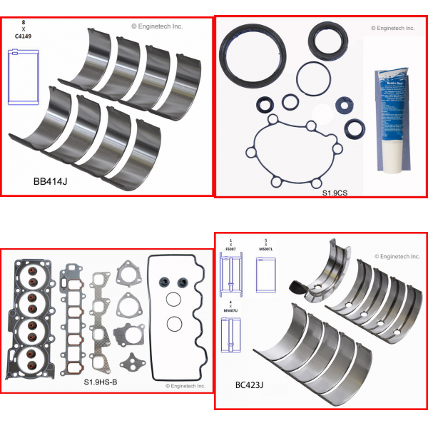 Enginetech RMS116CP Premium Engine Remain Kit for Saturn Cars and Trucks