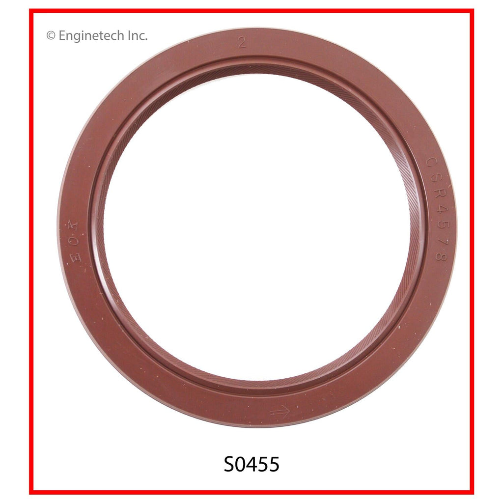 Enginetech S0455 Engine Rear Crankshaft Seal with Offset Double Lip for Dodge Dakota and Eagle Premier