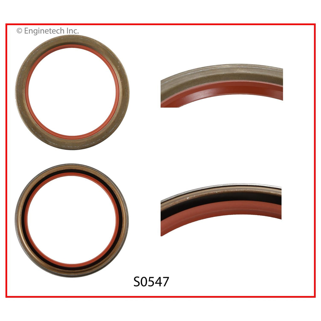 Enginetech S0547 Engine Rear Crankshaft Seal with Viton Material