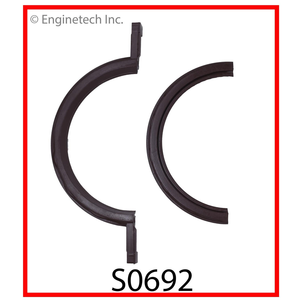 Enginetech S0692 Rear Crankshaft Seal - 2 Piece Single Lip Polyacrylate Engine Seal