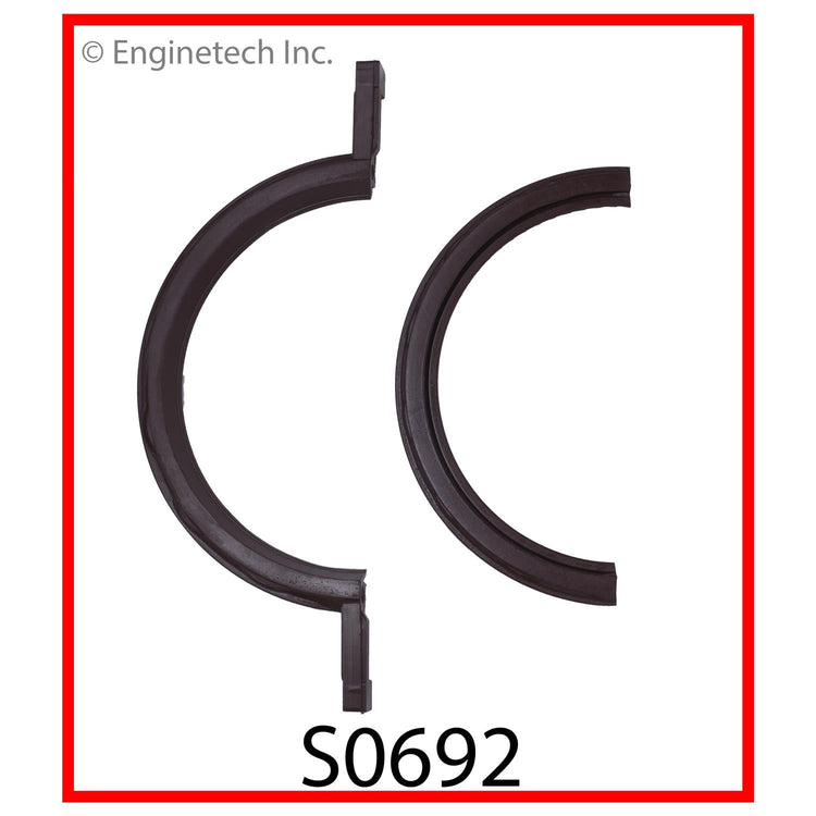 Enginetech S0692 Rear Crankshaft Seal - 2 Piece Single Lip Polyacrylate Engine Seal