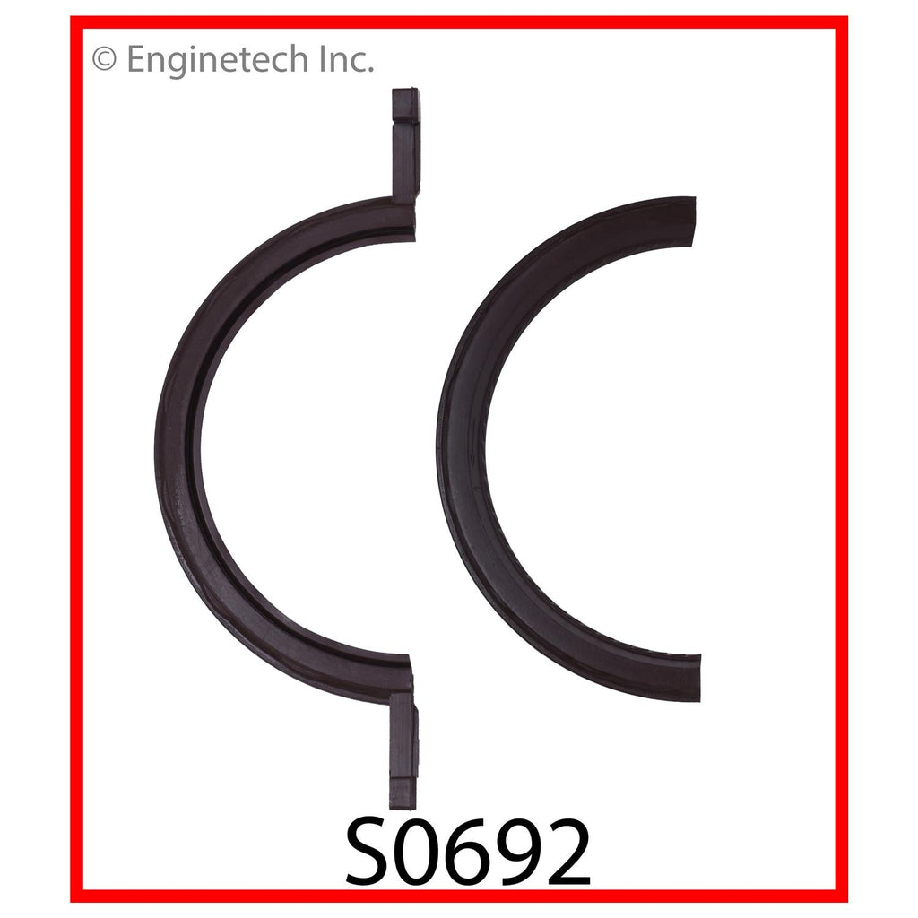 Enginetech S0692 Rear Crankshaft Seal - 2 Piece Single Lip Polyacrylate Engine Seal