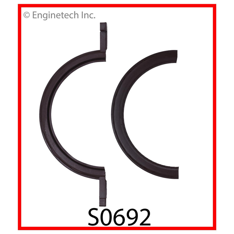 Enginetech S0692 Rear Crankshaft Seal - 2 Piece Single Lip Polyacrylate Engine Seal