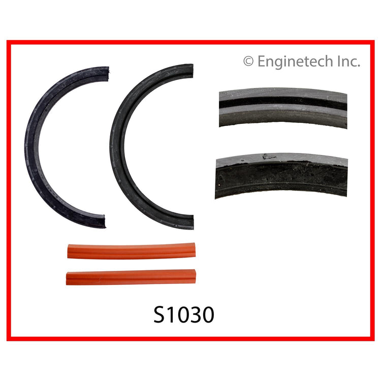 Enginetech S1030 Rear Main Crankshaft Seal Set - 2 Piece Polyacrylate Construction