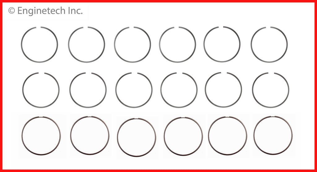 Enginetech S10726-STD Engine Premium Piston Ring Complete Set for Ram 2500 and 3500 (2012-2016)