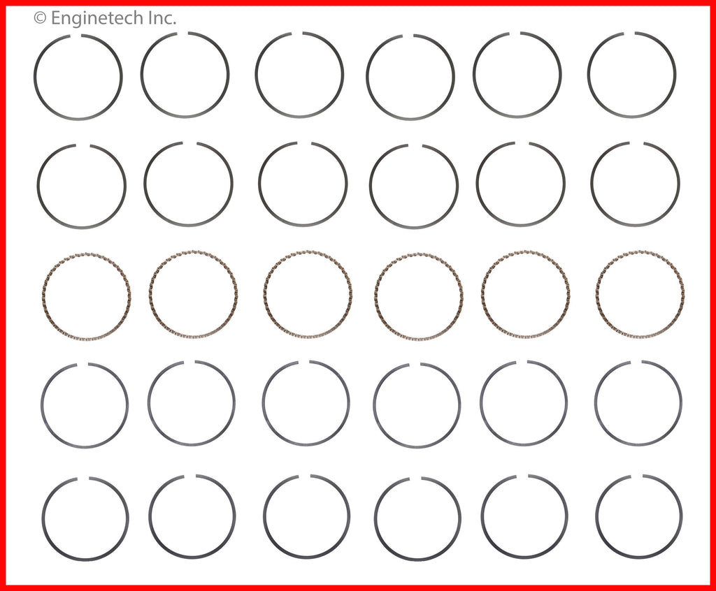 Enginetech S32706-STD Engine Premium Piston Ring Set for Ford and Lincoln Models