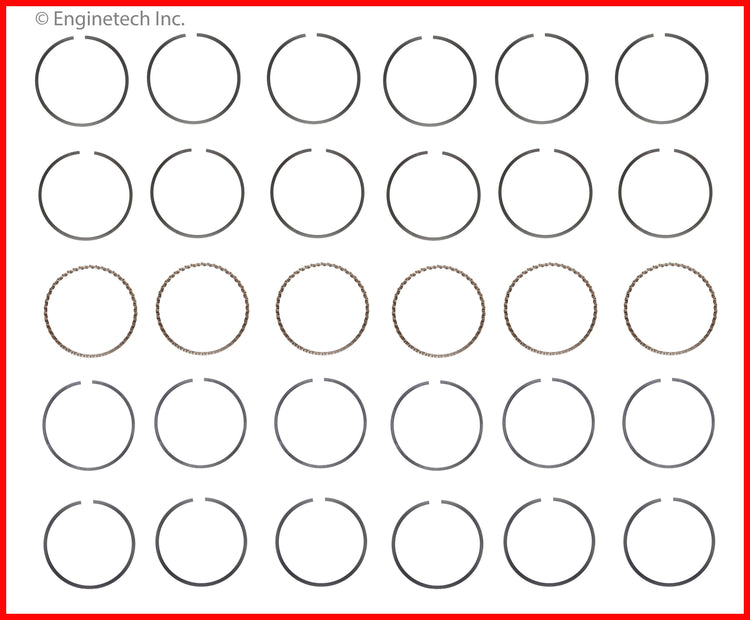 Enginetech S32706-.50 Engine Premium Piston Ring Set for Select Ford and Lincoln Models