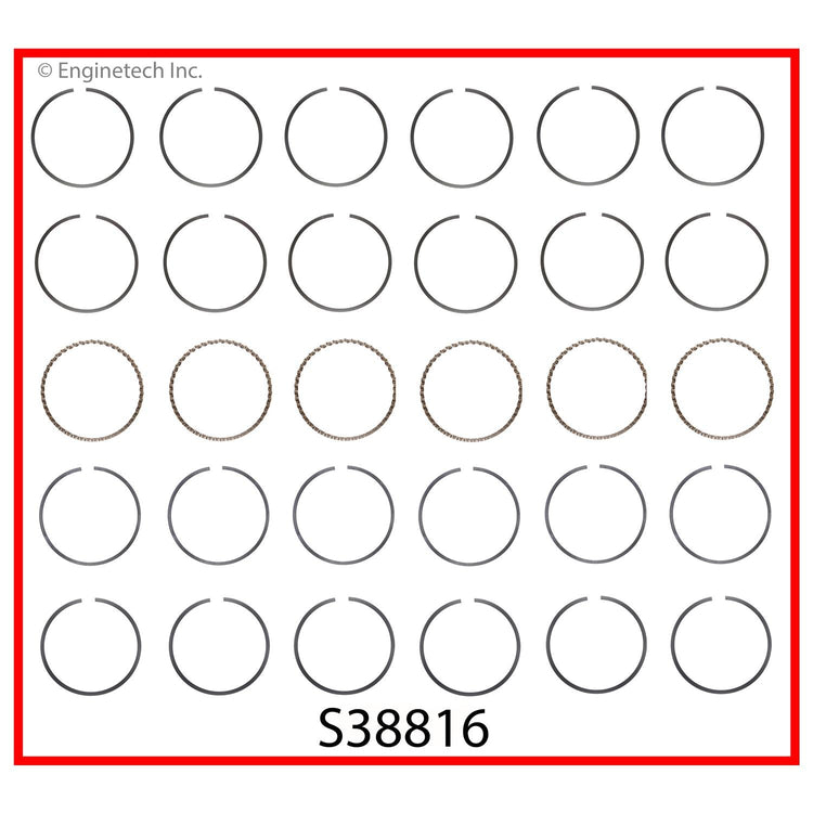 Enginetech S38816-STD Engine Premium Piston Ring Set for Jeep Vehicles
