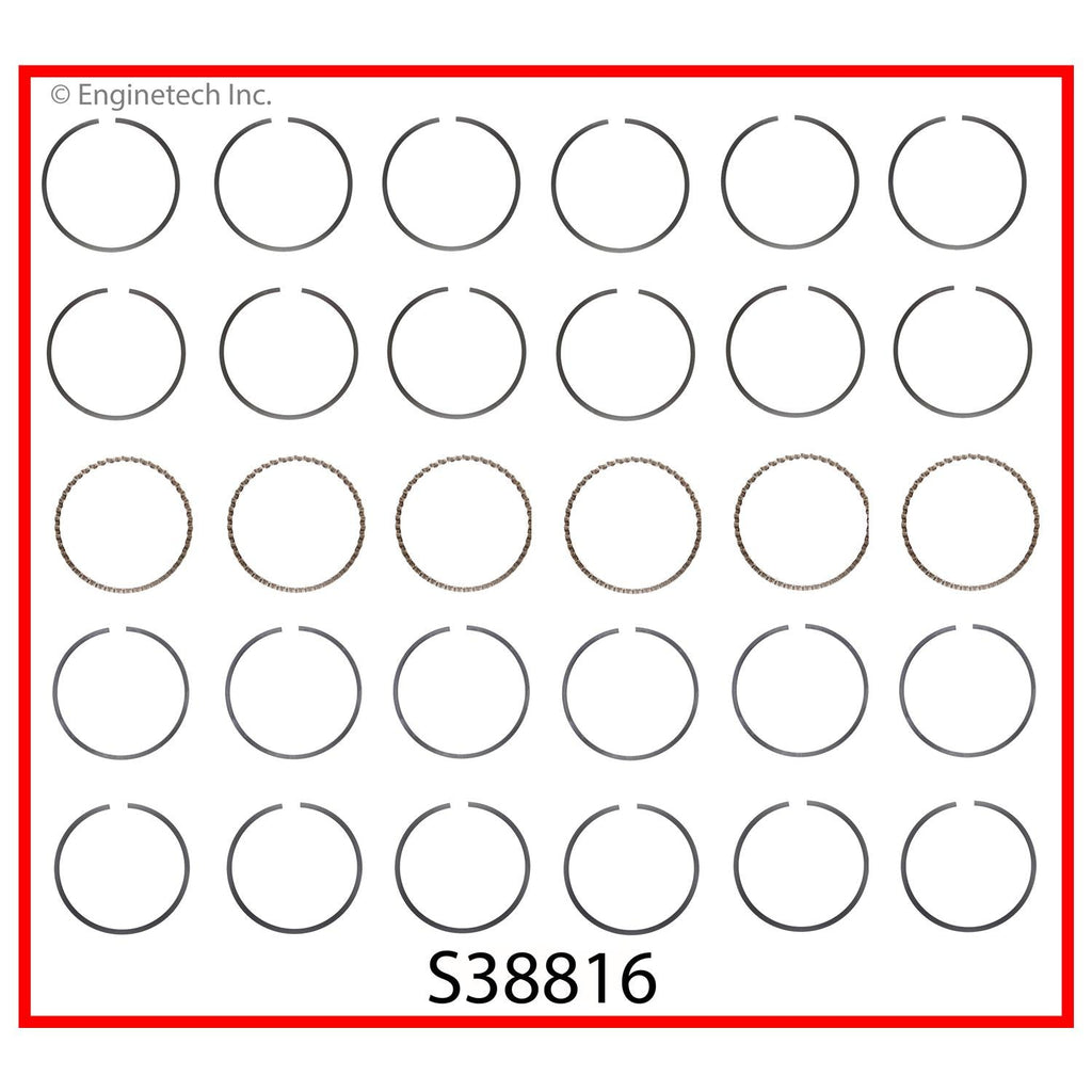 Enginetech S38816-060 Engine Premium Piston Ring Complete Set for Jeep Models