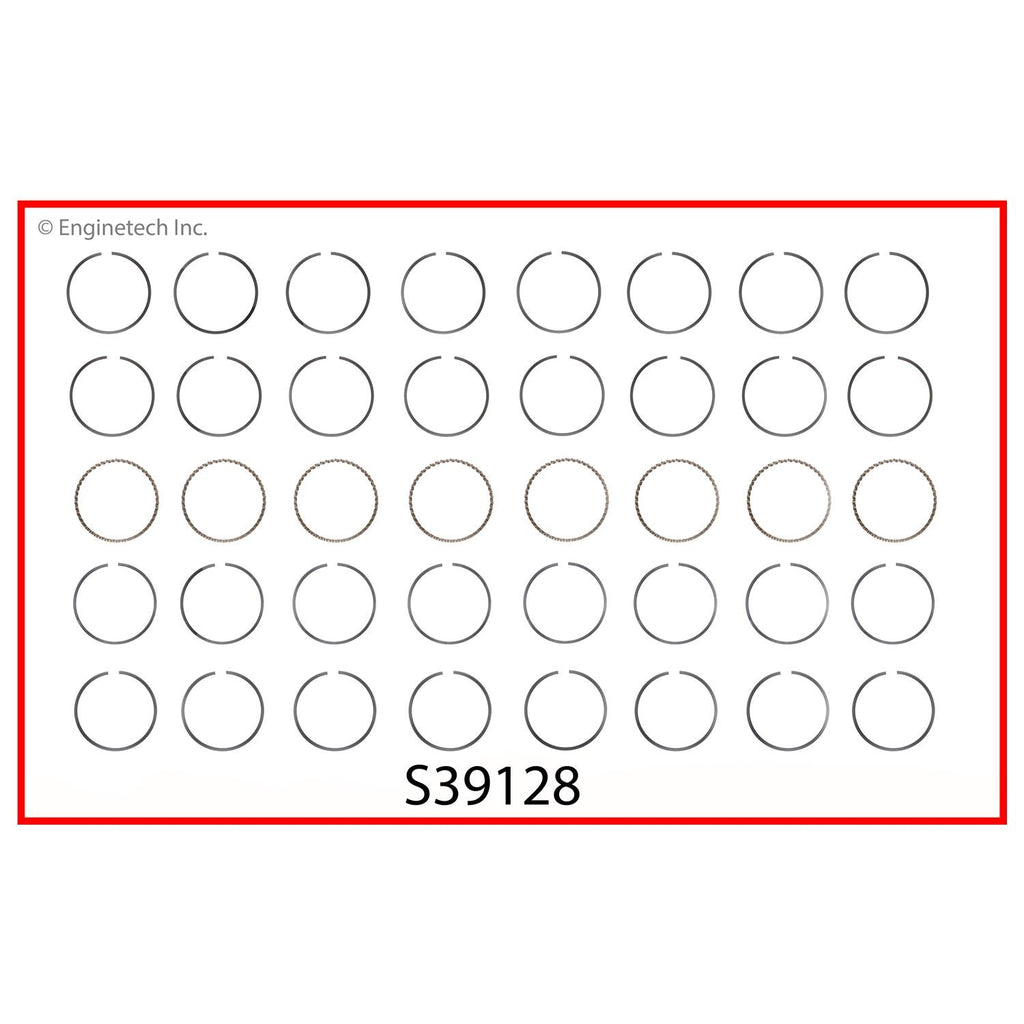 Enginetech S39128-STD Engine Premium Piston Ring Complete Set for Dodge and Chrysler Vehicles