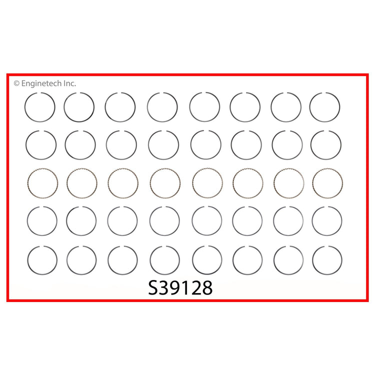 Enginetech S39128-.75 Engine Premium Piston Ring Complete Set for Dodge and Chrysler Vehicles