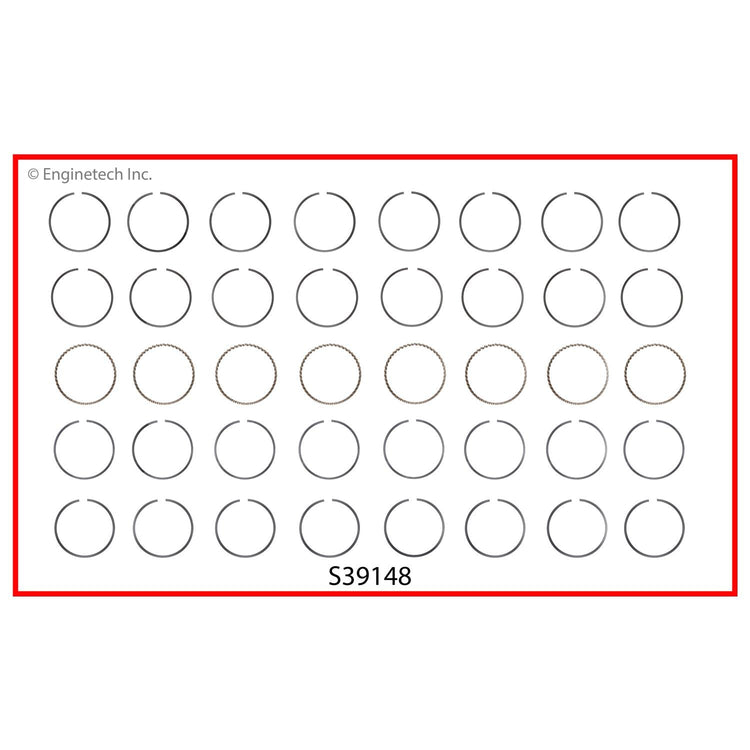 Enginetech S39148-.75 Engine Premium Piston Ring Complete Set for Chrysler and Dodge Models