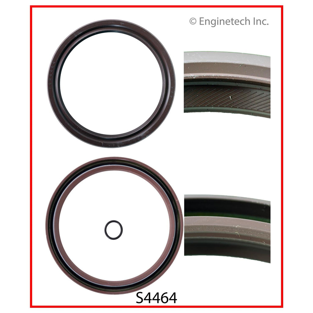 Enginetech S4464 Engine Rear Crankshaft Seal with Viton for Saturn Models