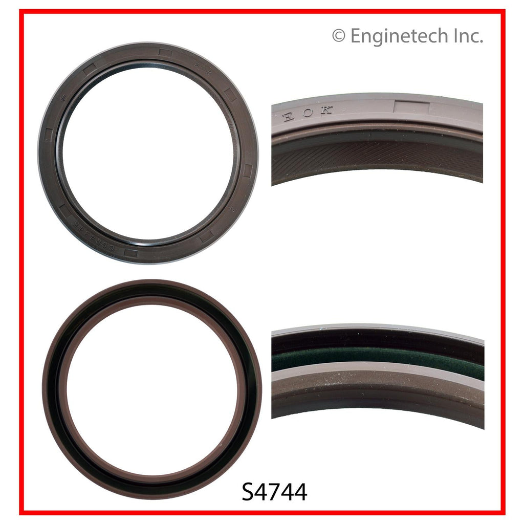 Enginetech S4744 Engine Rear Crankshaft Seal – Double Lip Viton Seal for Toyota 4Runner