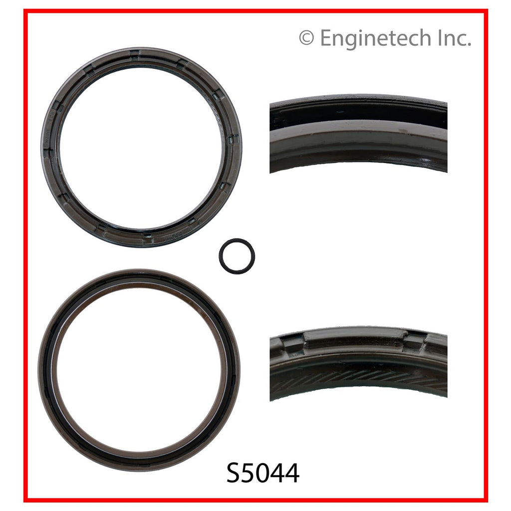 Enginetech S5044 Engine Rear Crankshaft Seal with Offset Double Lip and Viton Material